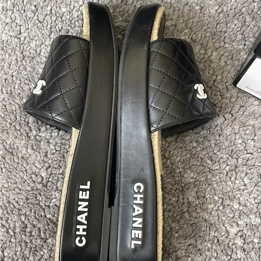Chanel Black Quilted Slides size 40 - Picture 12 of 16